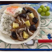 Snapdishの料理写真:我が家の華麗なるカレー🍛秋をマシマシ🍂|ワイントンさん