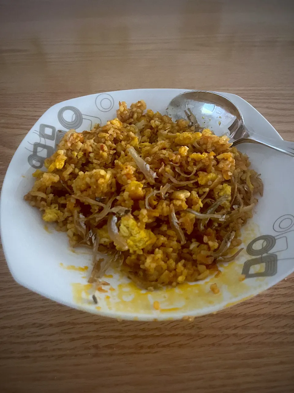 Snapdishの料理写真:Spicy crispy sambal with otah fried rice|Florrieさん