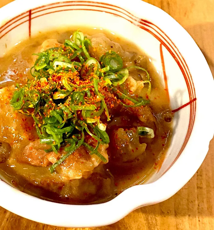 牛すじ肉の味噌煮込み💦
冷酒を添えて晩酌スタート(^^)|ばくあんしゃさん