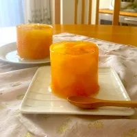 缶詰丸ごとフルーツゼリー🍊🍍