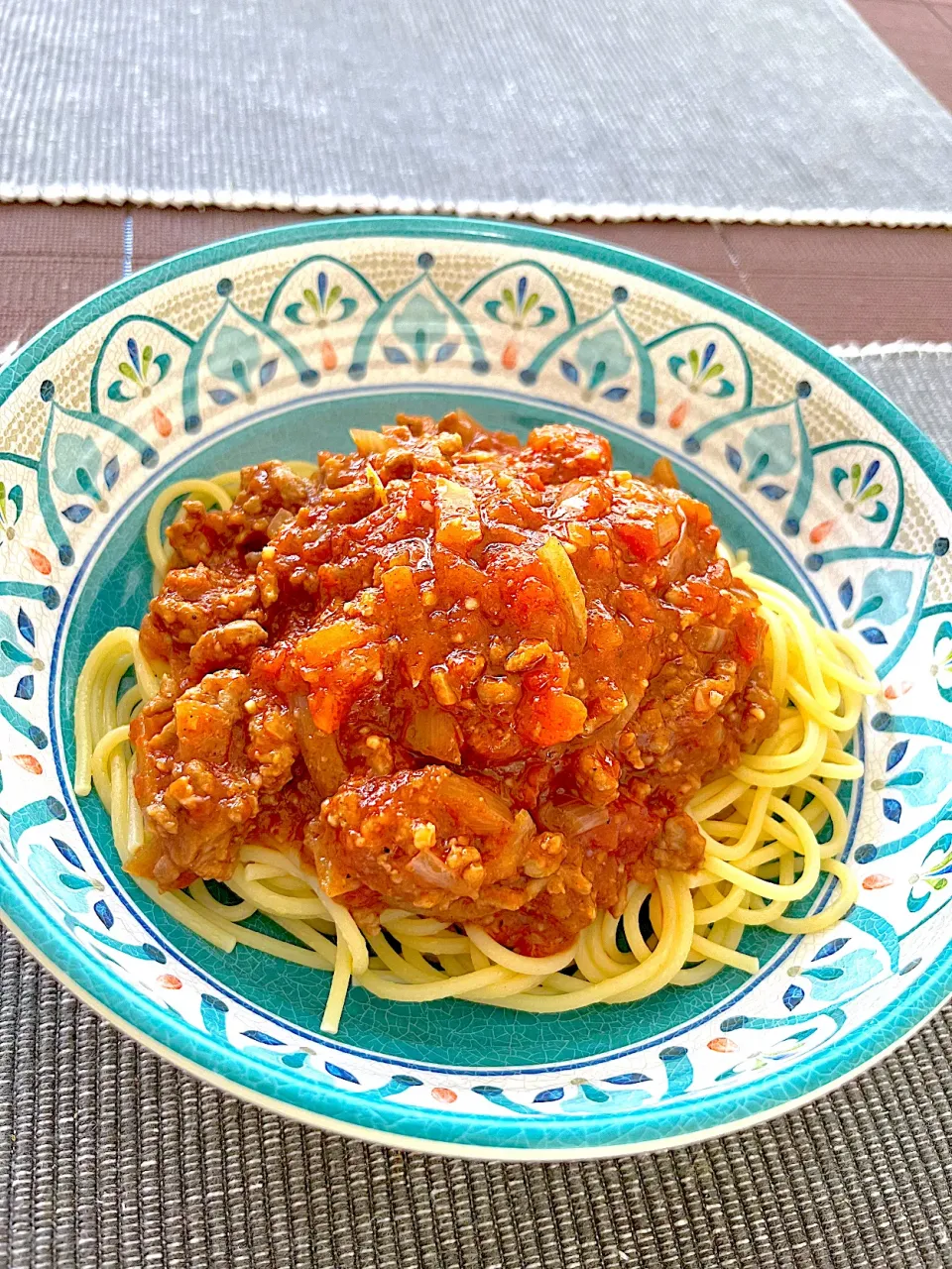 旦那作ミートソースパスタ|きなこさん