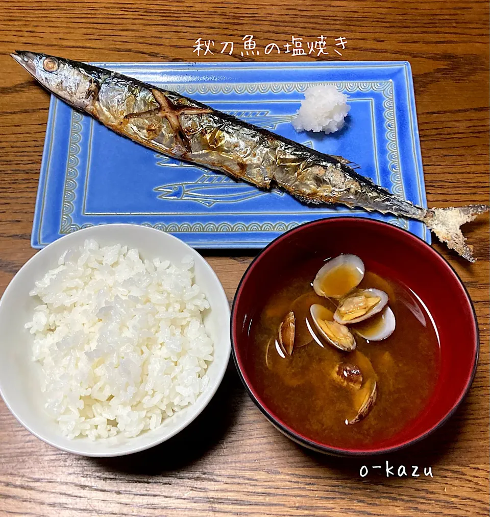 Snapdishの料理写真:秋刀魚の塩焼き|o-kazuさん