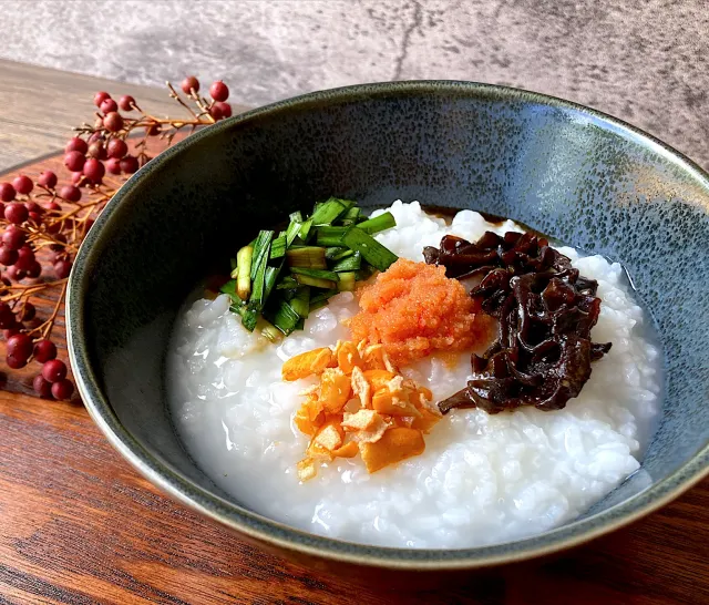 Snapdishの料理・レシピ写真:＊明太子お粥｜お正月太り解消！リセットごはん♪