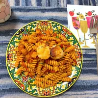 Snapdishの料理写真:Fusilli with Japan Hokkaido scallops😋|Piccola Anninaさん