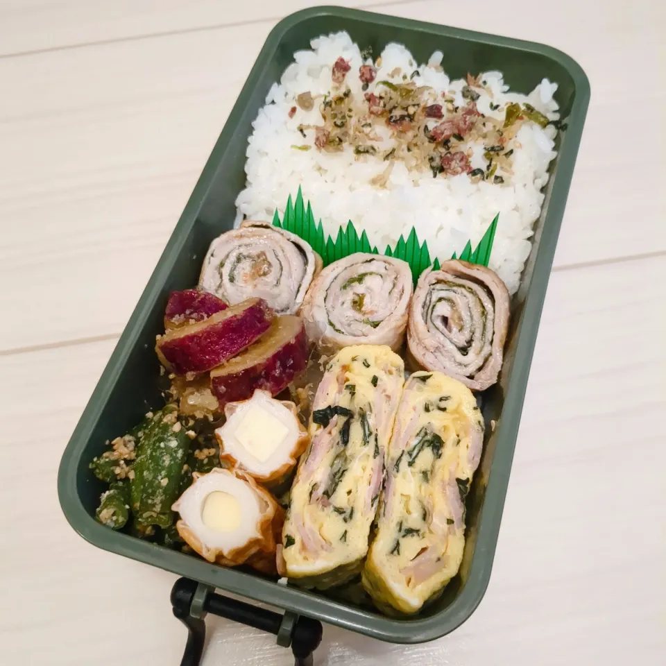 Snapdishの料理写真:豚バラシソくるくる巻弁当🌷|きゅーさん