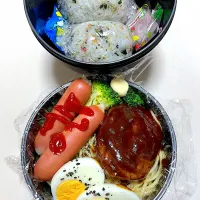 Snapdishの料理写真:父が作る男子高校生弁当🍙