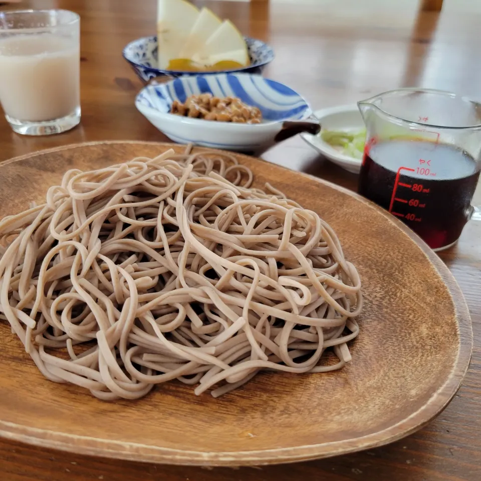 Snapdishの料理写真:納豆そば & そば湯|あんさん