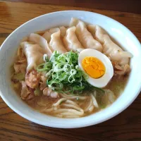 Snapdishの料理写真:スープ餃子ラーメン‼️😋🍜🥟