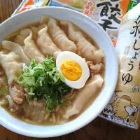 スープ餃子ラーメン（テイク2）‼️😲🥟🍜