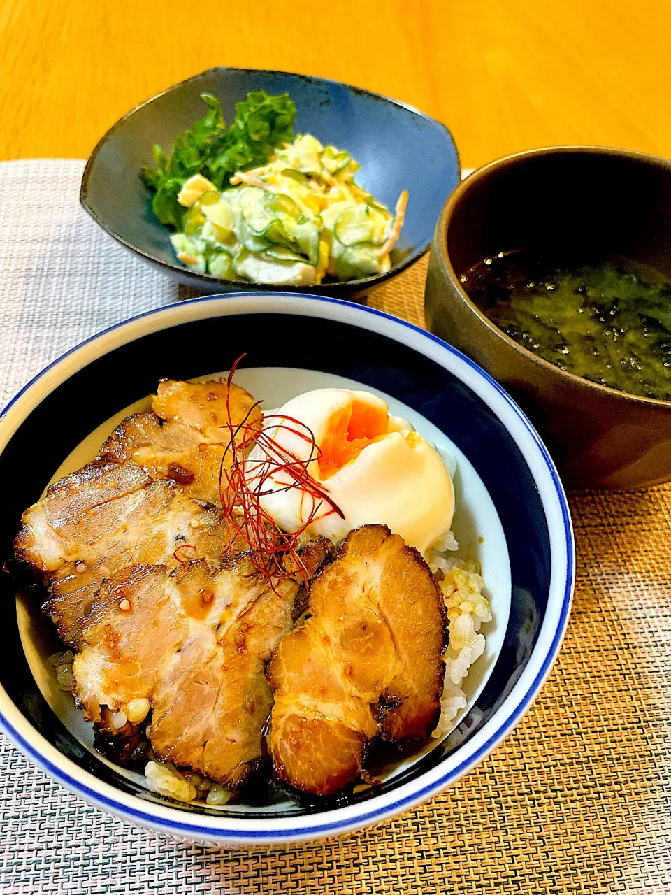 チャーシュー温玉丼|Mikaさん