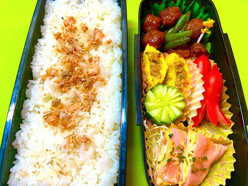 Snapdishの料理写真:高1息子のお弁当🌈9/19(木)|KCoさん