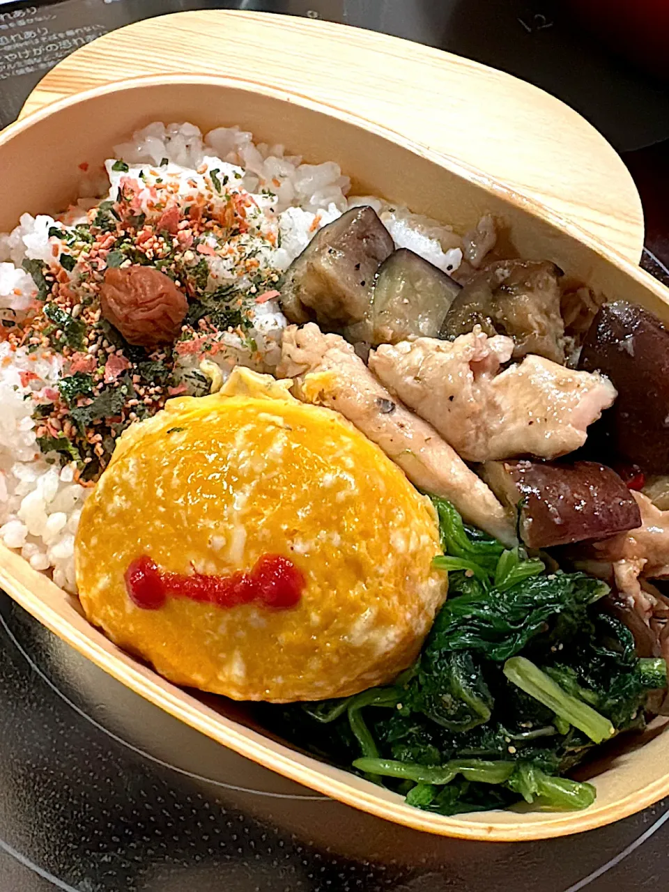 Snapdishの料理写真:ささみとナスのペペロンチーノ風炒め弁当|ぽんさん