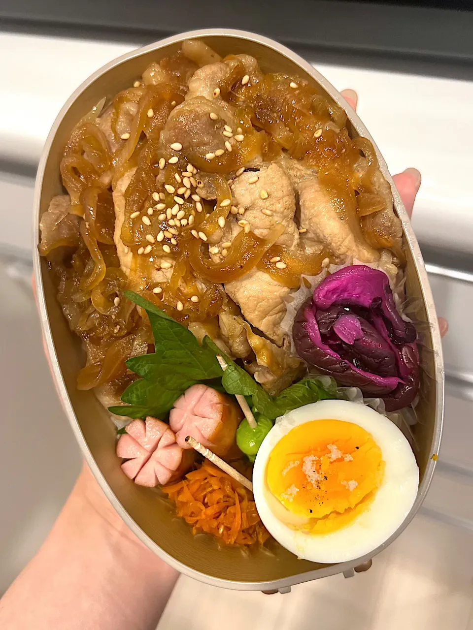 Snapdishの料理写真:豚丼弁当|みこさん