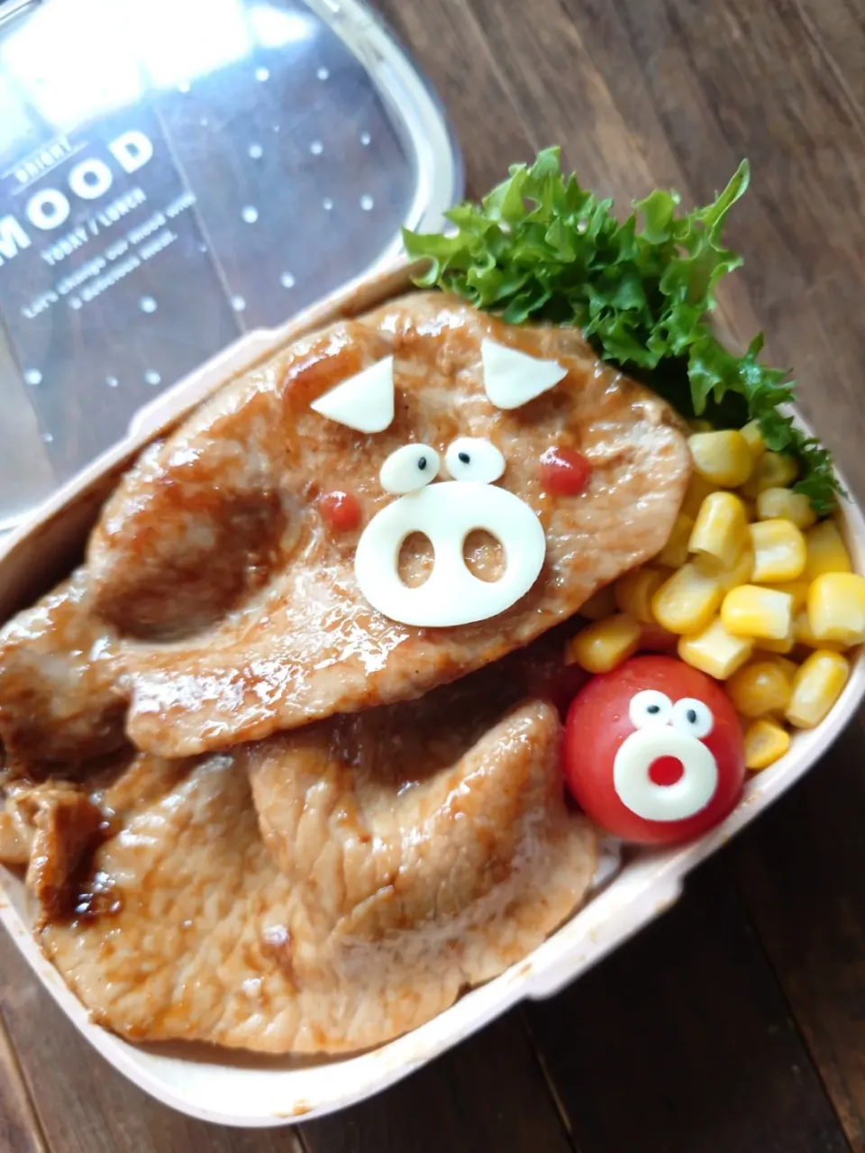 漢の…次女用🍱白飯がススム豚の生姜焼き弁当|ᵏᵒᵘさん