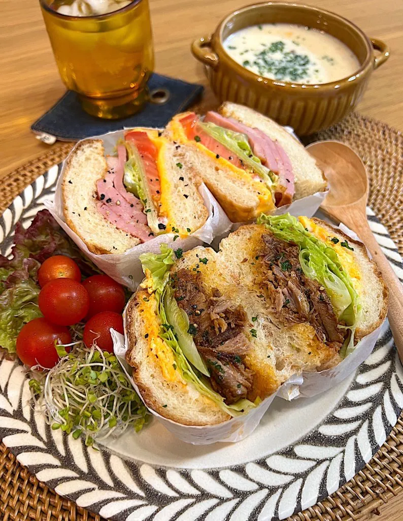 自家製パンでミニサンド🥪|ラゴさん。さん