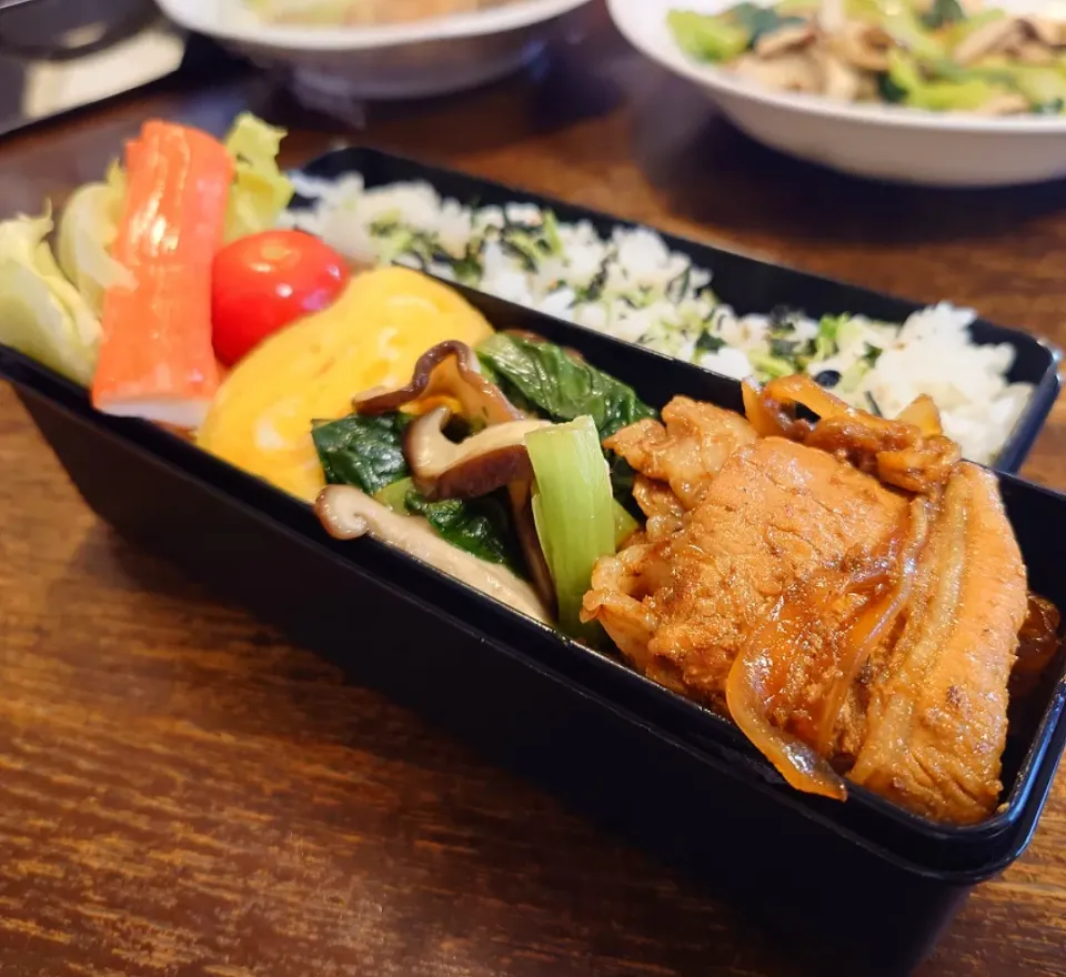 しょうが焼き弁当(*^_^*)|しーPaPaさん