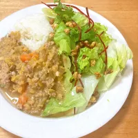 Snapdishの料理写真:和風豆ひき肉シチューとハトムギサラダ|CHIZUさん