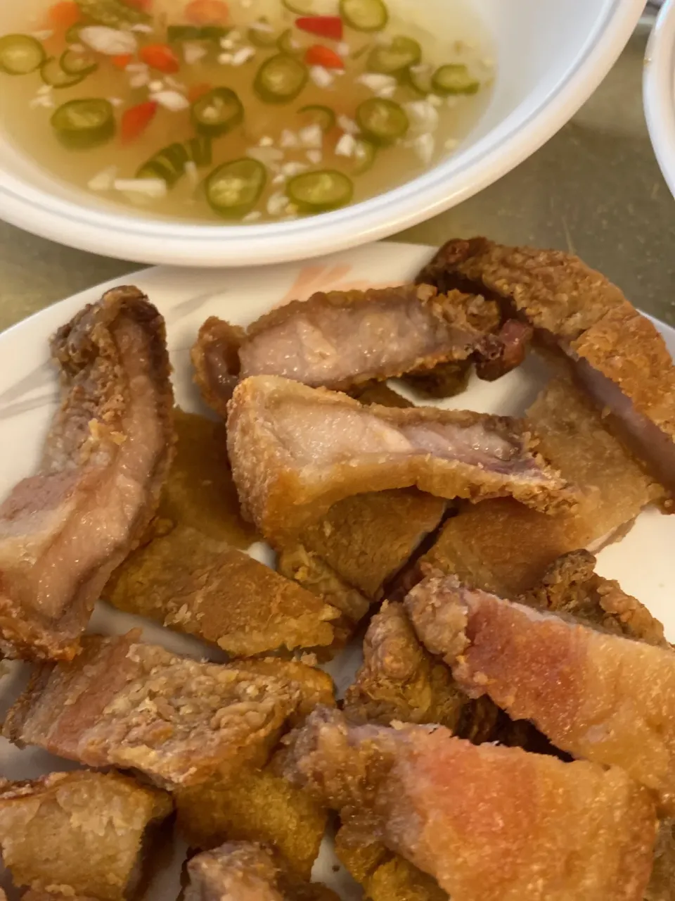 Fried Pork Jowl with spicy vinegar|Ysyliciousさん