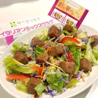 Snapdishの料理写真:サイコロステーキサラダ🥗|はるさん