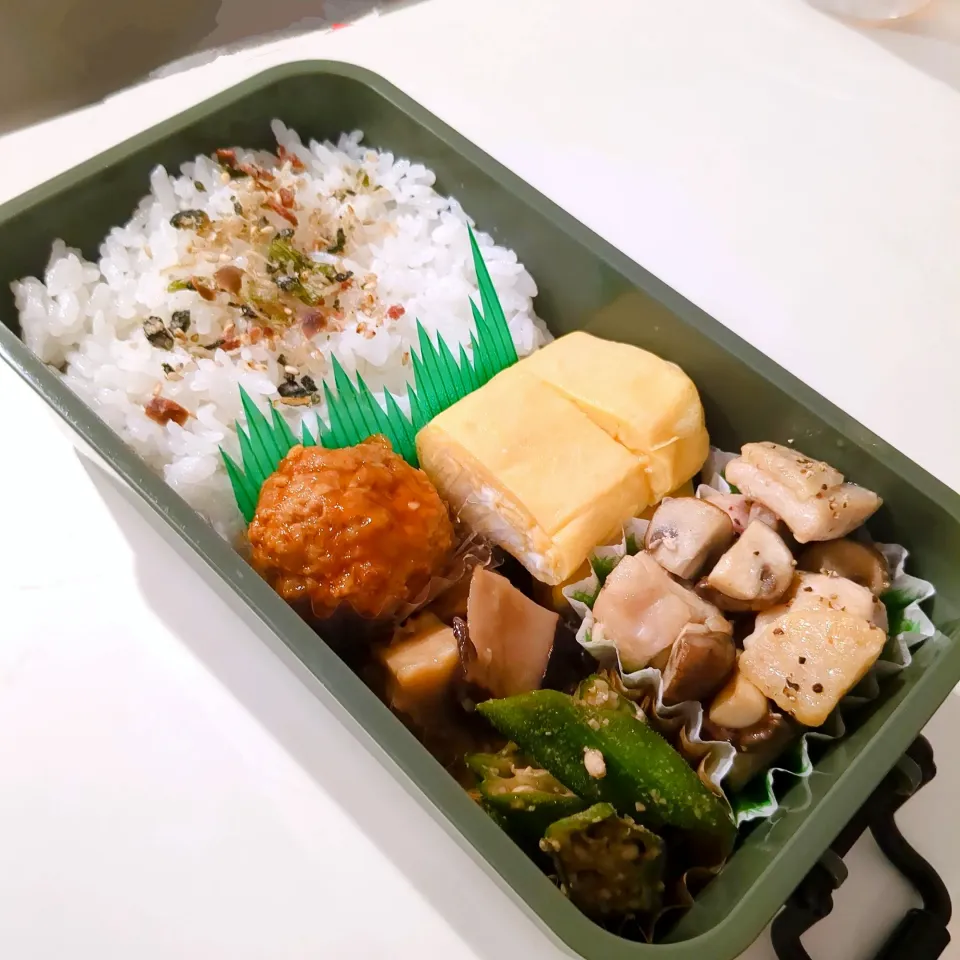 Snapdishの料理写真:チキンのガーリックソテー弁当🌷|きゅーさん