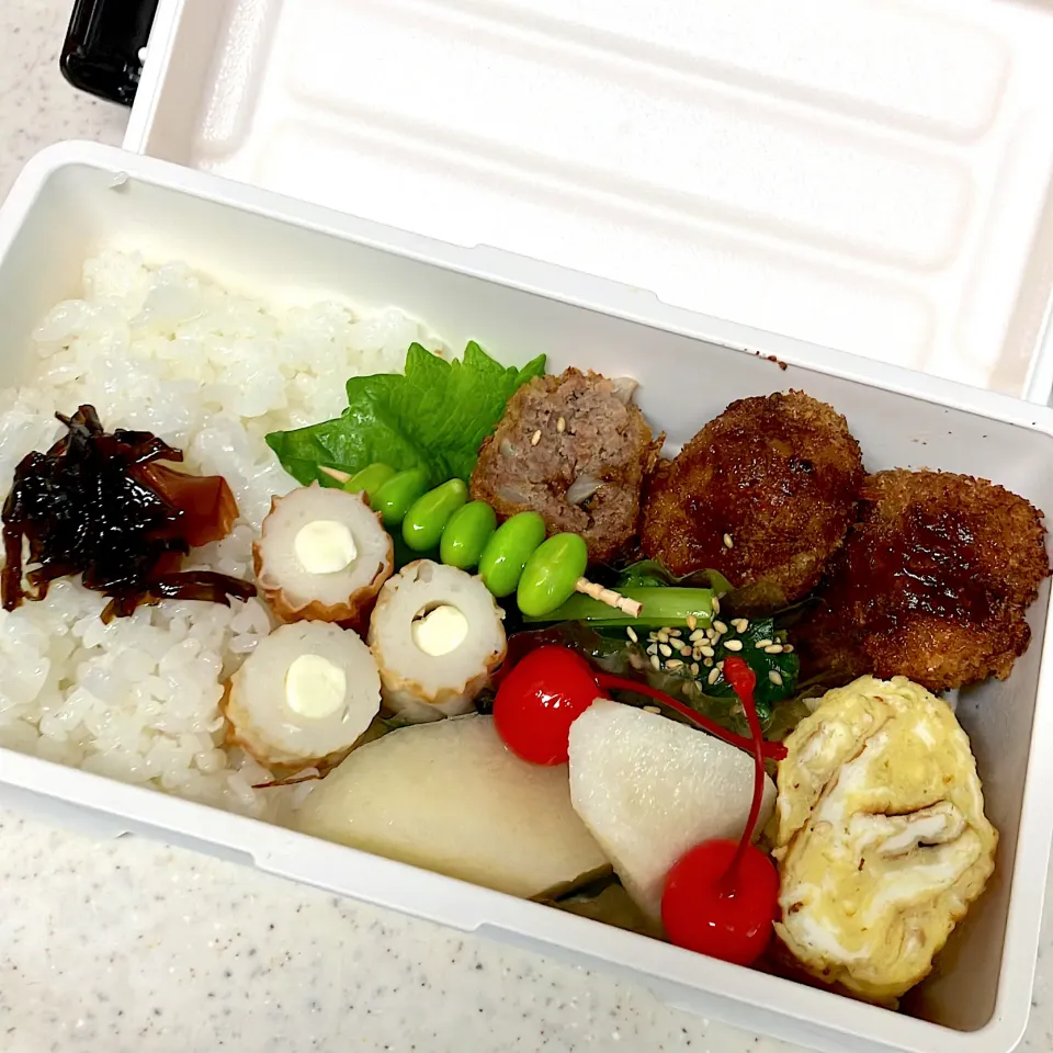 ミニメンチカツ弁当|たんぽぽさん