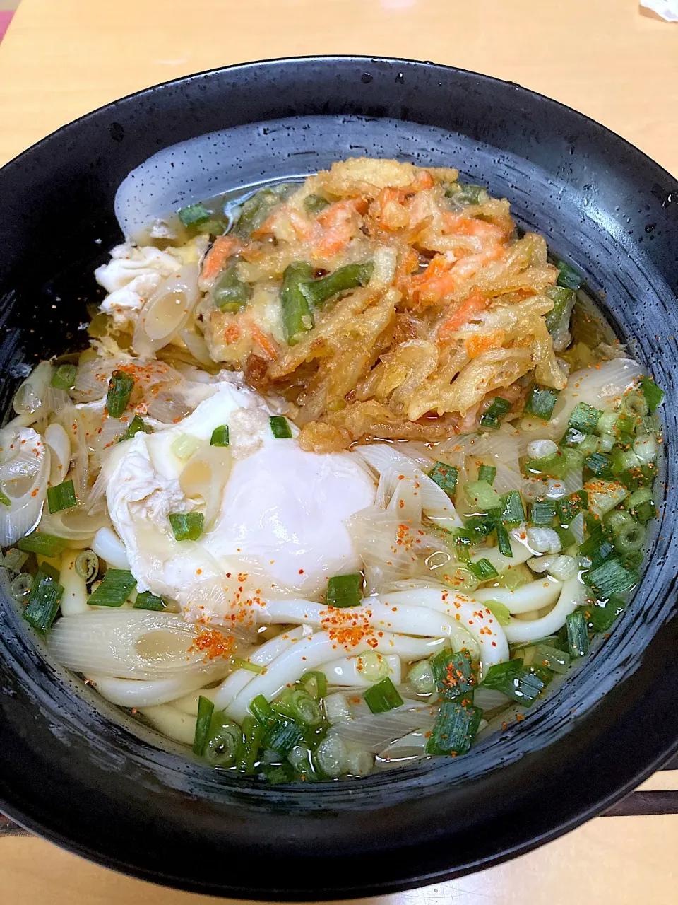 在宅勤務中のランチ(ぶっかけうどん)|おおもりの星さん