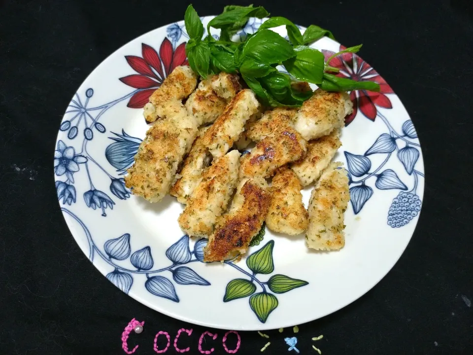 ささみのチーズ入りパン粉焼き✨|cocco+さん