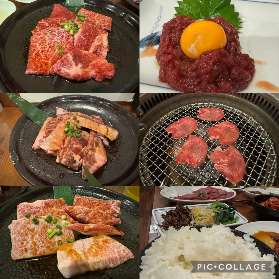 墓参の日の夕食は実家近くで焼肉を。桜ユッケが大好物です。いい歳ですが焼肉の時は超大盛り白飯が必須です。@焼肉　山河　としまえん。美味しくいただきました。|sniper66さん