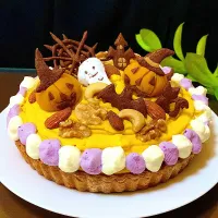 Snapdishの料理写真:🎃一足早くハッピーハロウィン！パンプキンタルト🎃