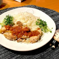 Snapdishの料理写真:タイ米でカオマンガイ|AK@Night Cookerさん