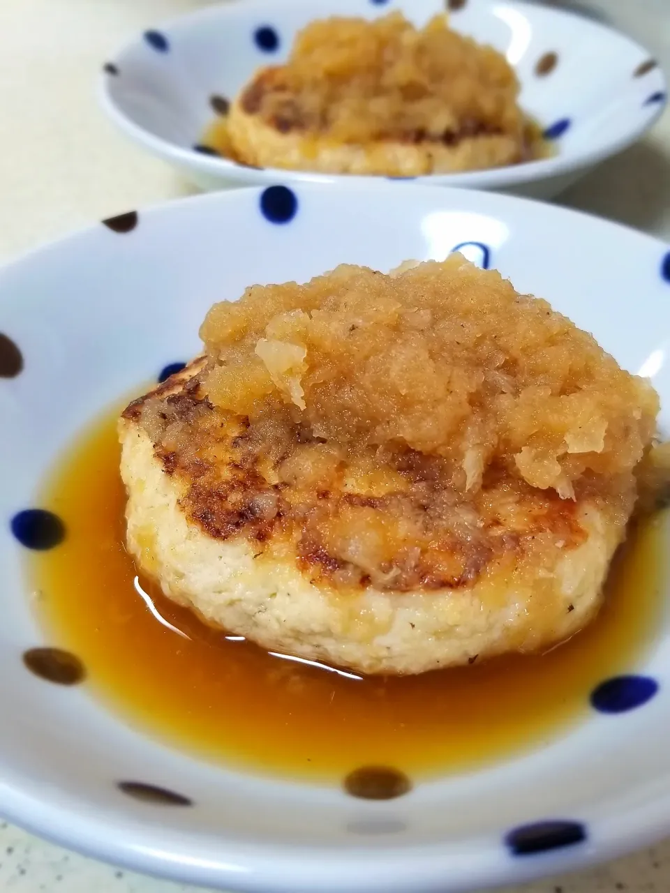 鶏ハンバーグのおろし煮|ぱんだのままんさん