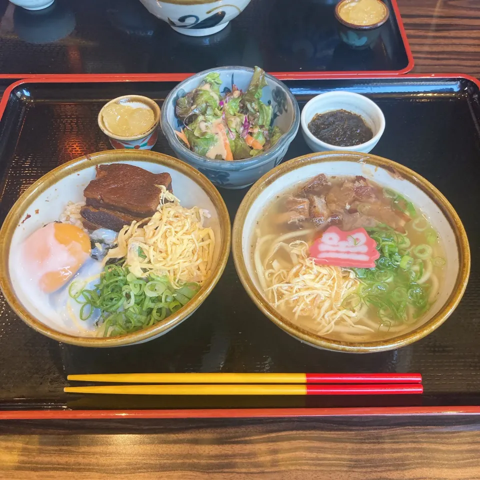 ラフテー丼と沖縄そば|ちゃみこさん