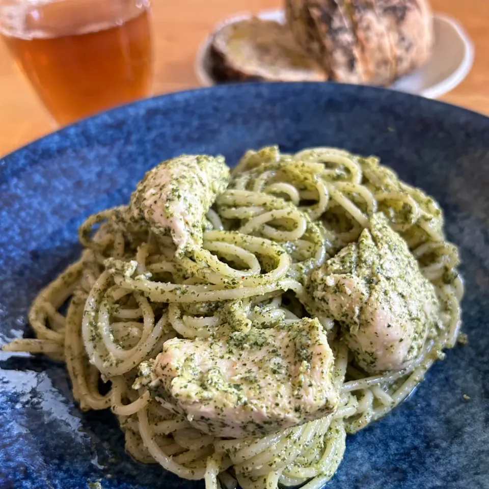 大葉のジェノベーゼパスタランチ|だまさん