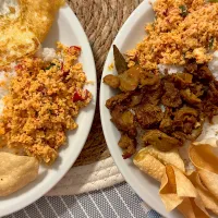 Snapdishの料理写真:Sri Lankan sri and curry’s with coconut sambal🍚|milkaさん