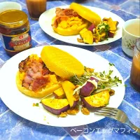 Snapdishの料理写真:ベーコンエッグマフィン