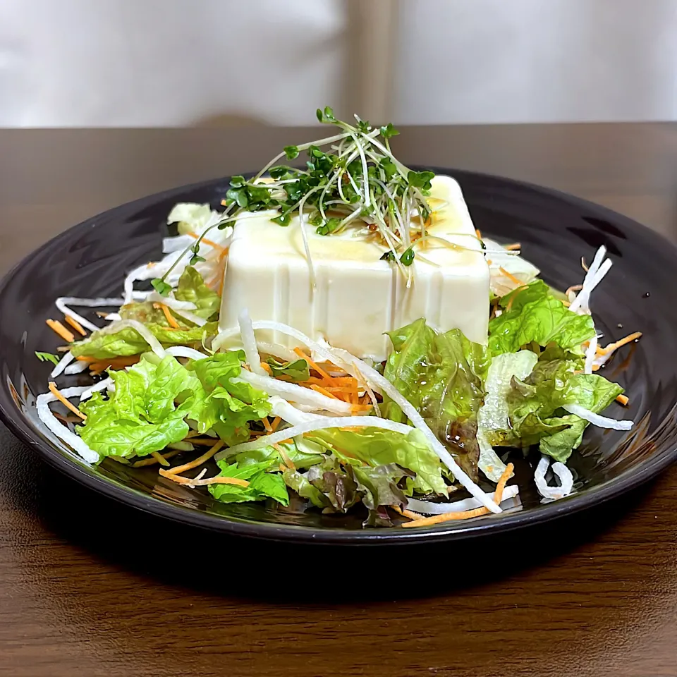 無気力サラダ🥗オリーブオイルとポン酢がけ|ハルカさん