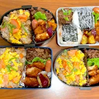 Snapdishの料理写真:双子高校生弁当🍱＋兄、弟|み〜さんさん