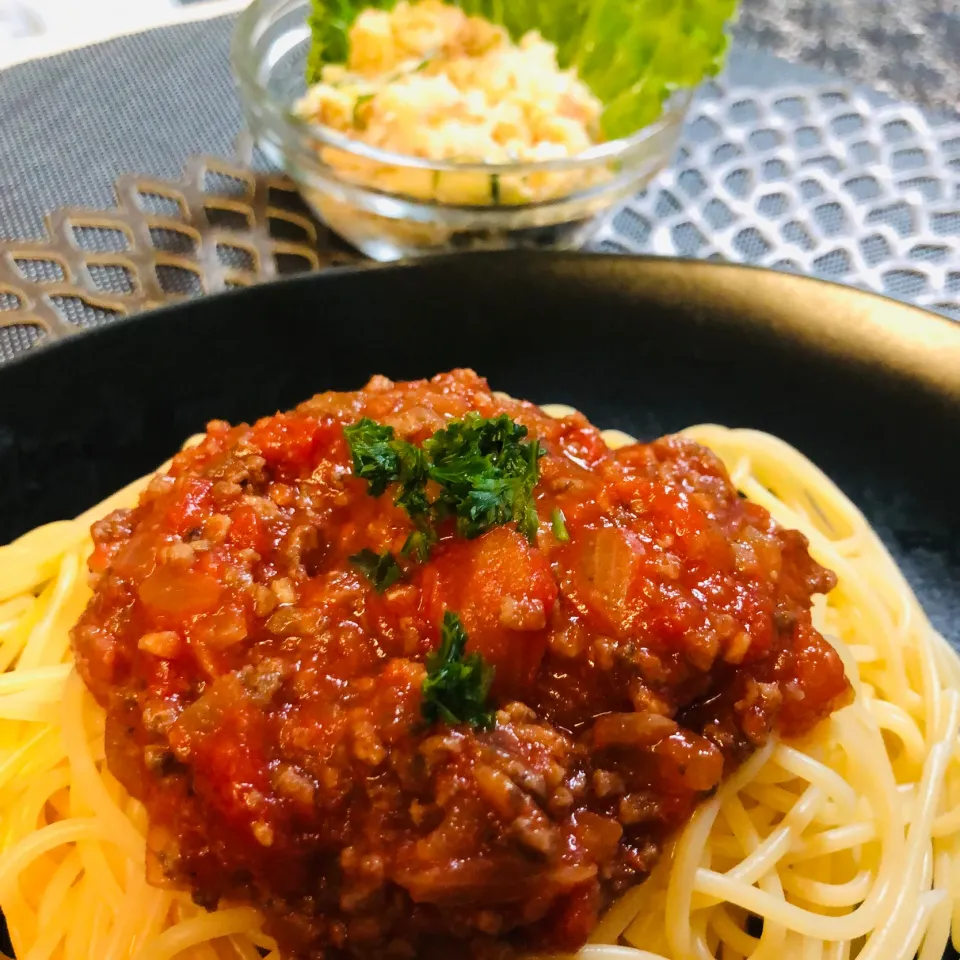 ミートソースパスタ🍝|ユミさん