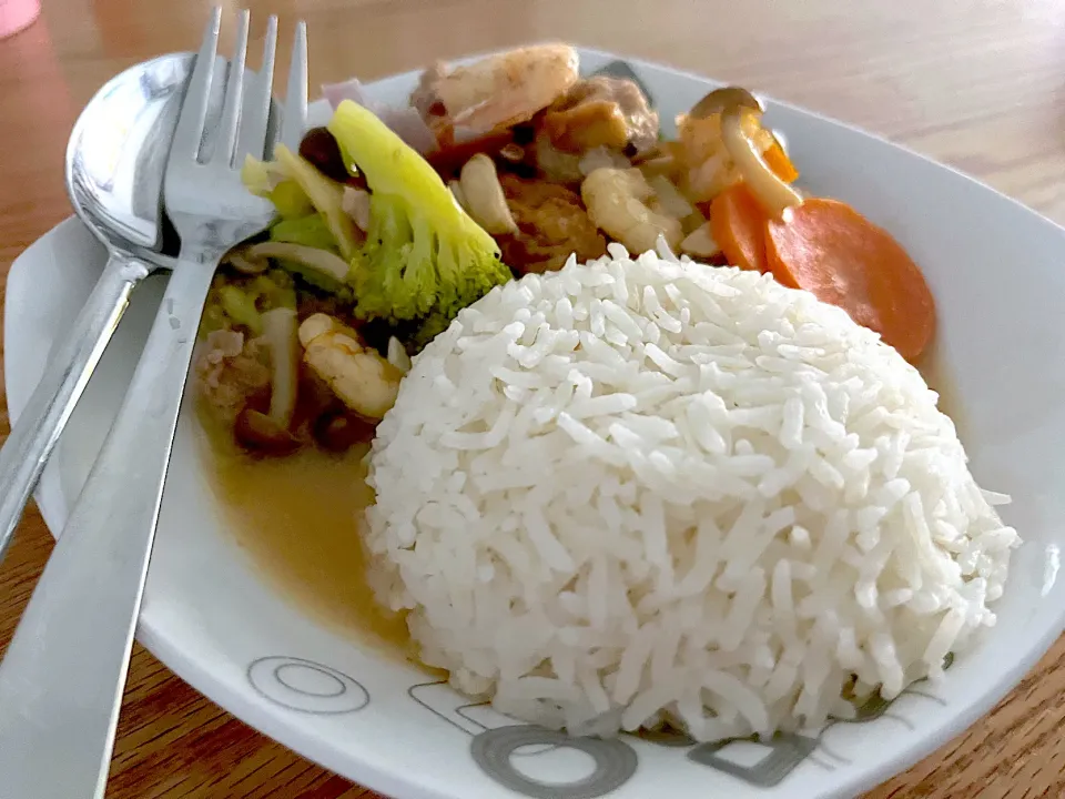 Fried tofu with veggies and in salted fish .|Florrieさん