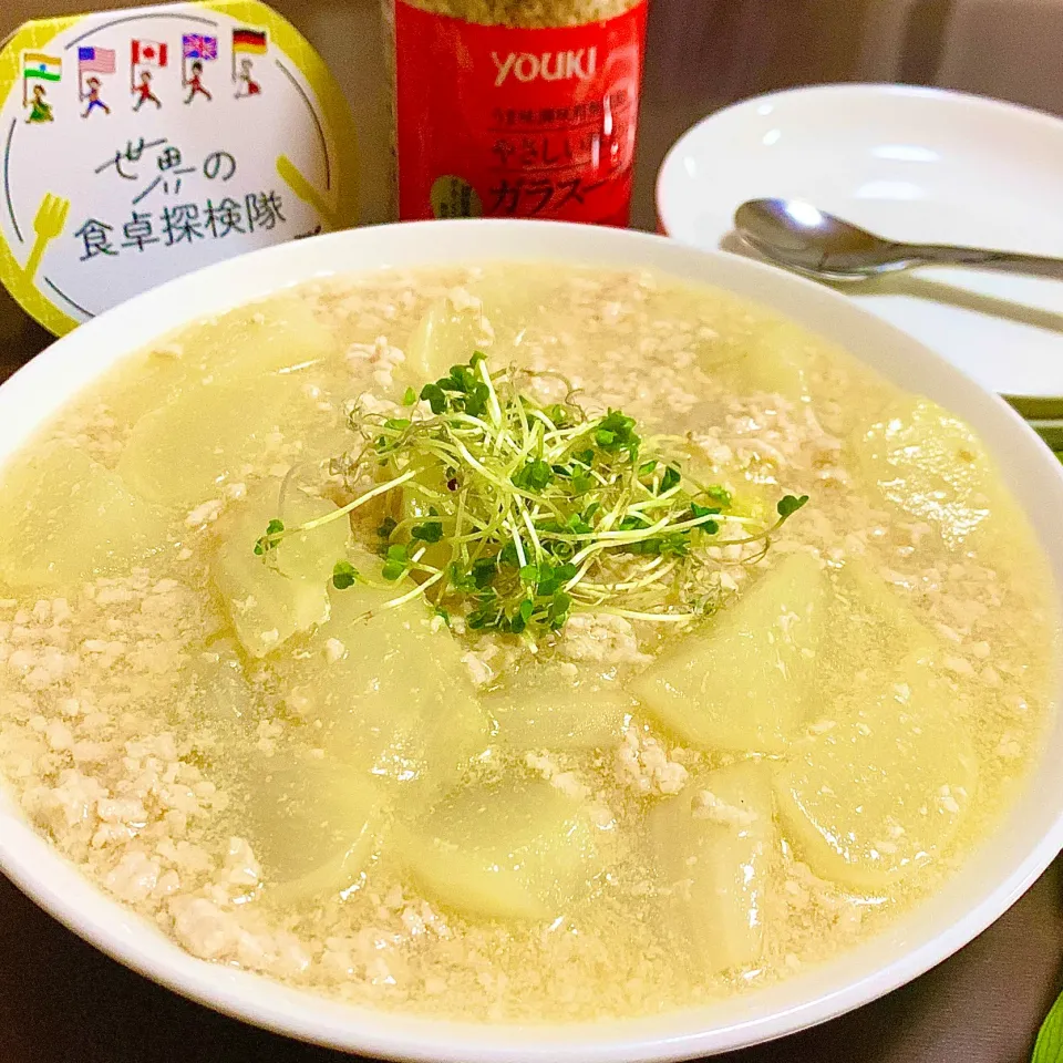 【🌏世界の食卓探検隊🧭】かぶの鶏そぼろ煮|あやめもちもちさん