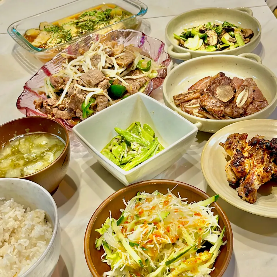 BBQの余り食材で作った夕飯|ぎんさん