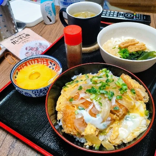 カツ丼とミニうどんのセット|ariyo4200さん