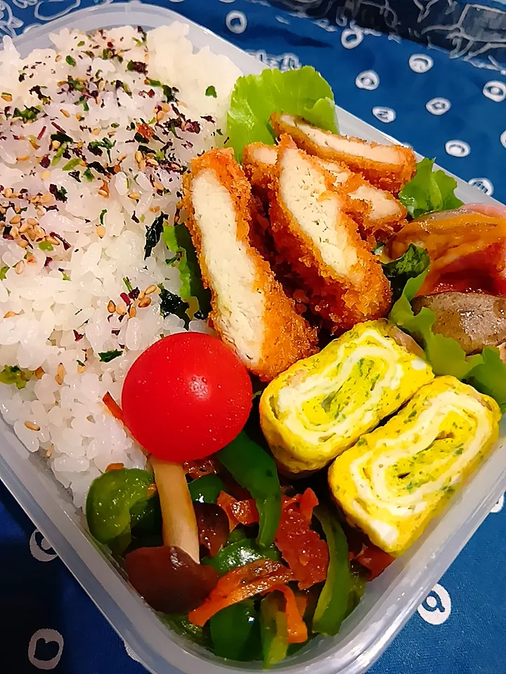 ピーマン炒めカレー風味チキンカツ弁当|yayoi.Kさん