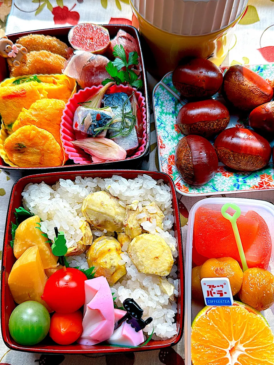 2024/09/26 庭の栗で栗ご飯弁当|Blueberry🫐さん