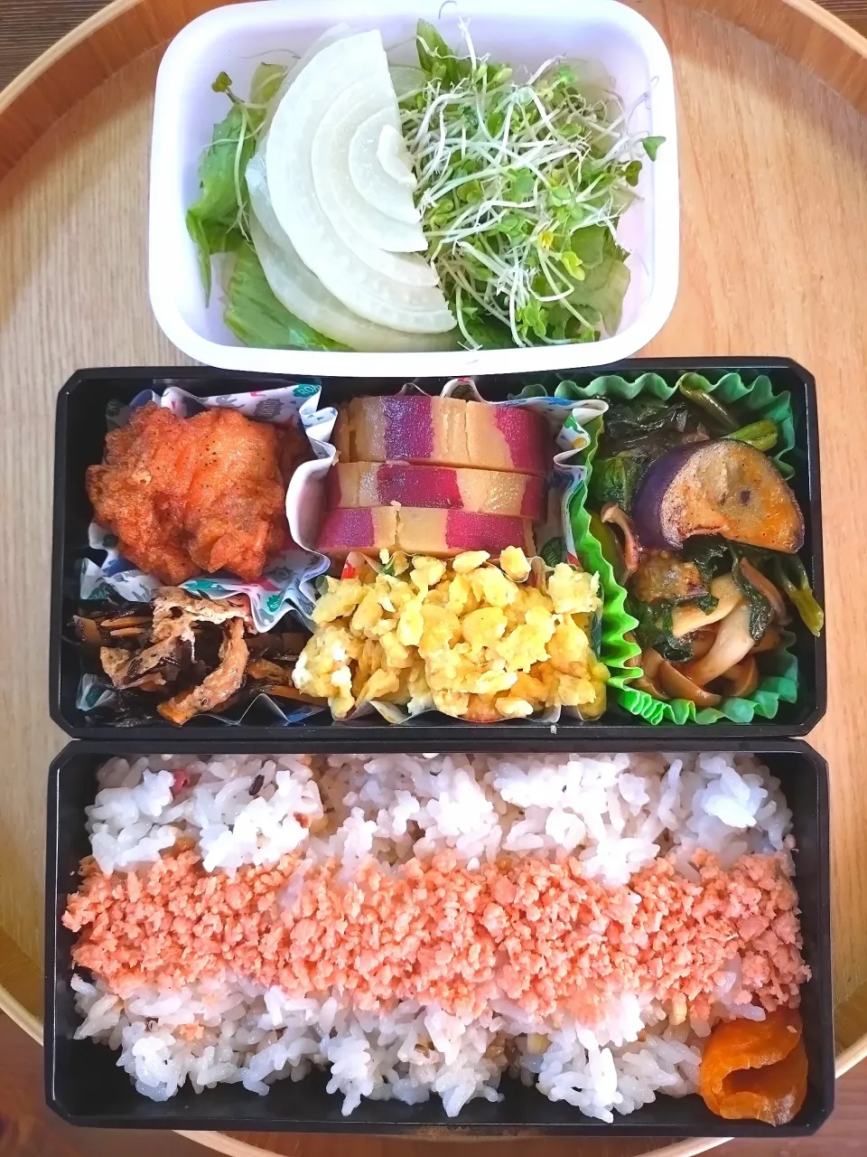 🍀2024/0926(木)なすと空芯菜炒め弁当|ともちんさん