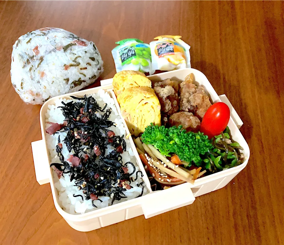 Snapdishの料理写真:9月27日お弁当＆朝練おにぎり|Meimamaさん