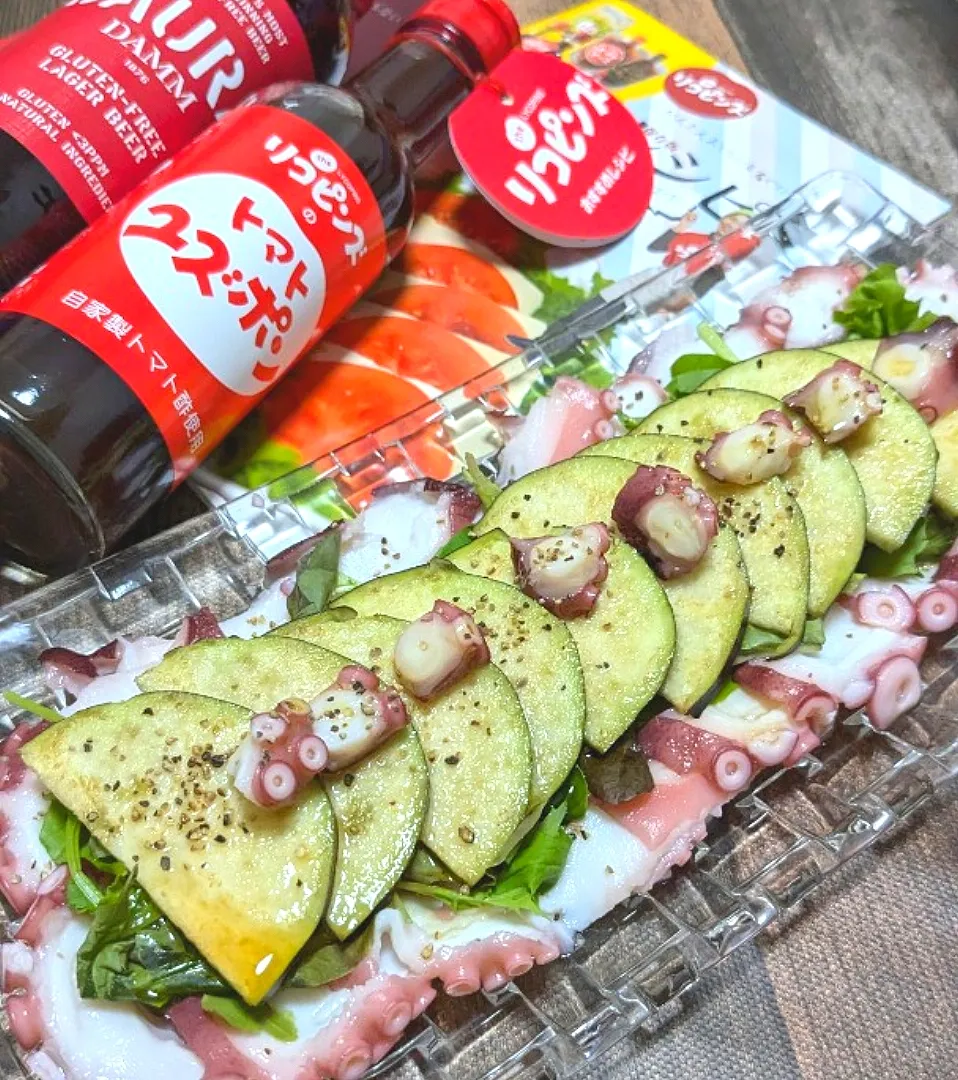 まなまな♡さんの料理 【食卓を紡ぐおたより便】水茄子とタコのカルパッチョ|ひとみんΨ(*´∀｀)Ψさん