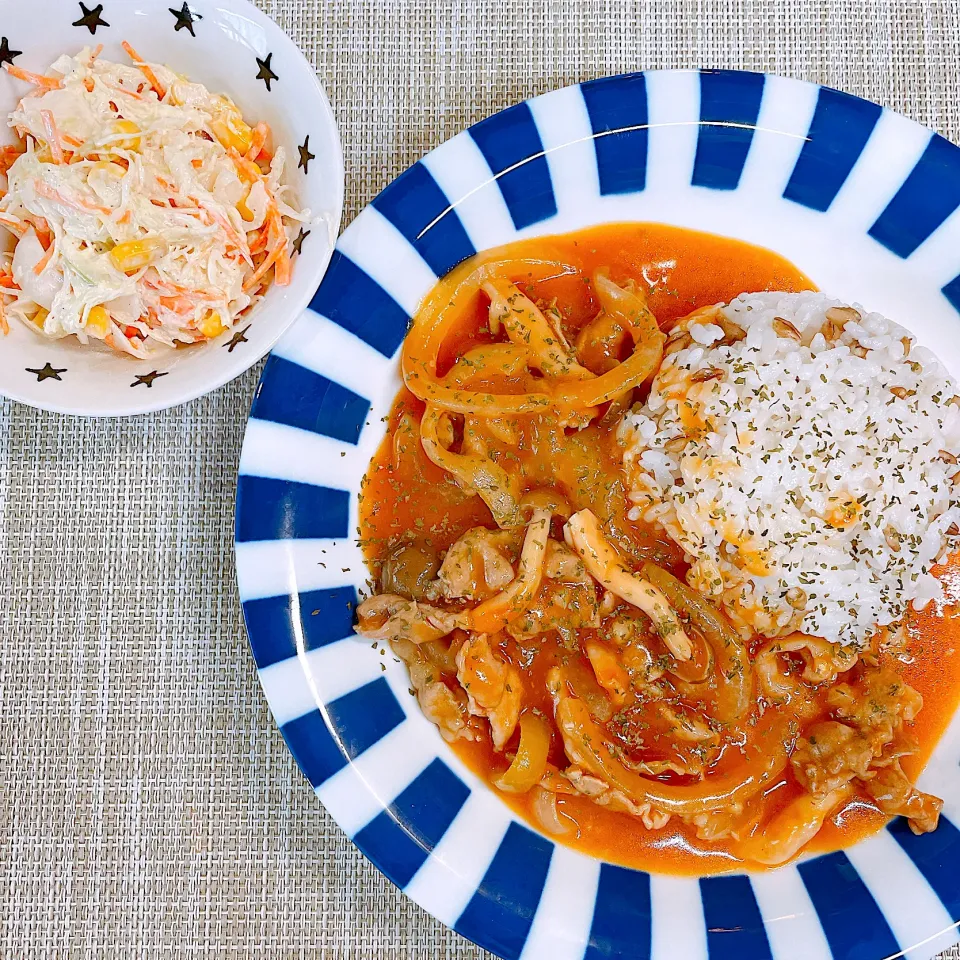 ハヤシライス♡コールスロー♡|まゆかさん