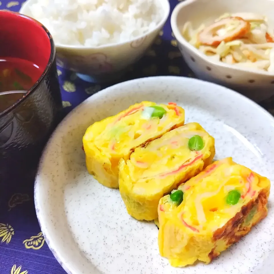 えだまめカニカマ入り玉子焼き|万葉さん