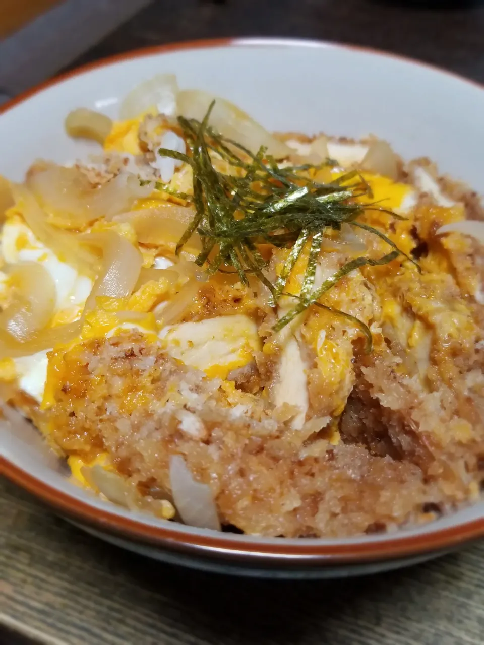 Snapdishの料理写真:パパ作👨ヘルシーチキンカツ丼|ぱんだのままんさん